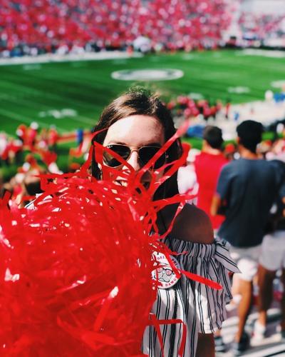 football fan uga pom pom