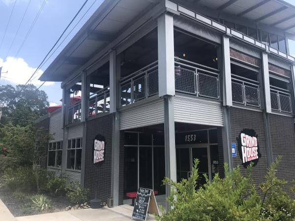 The outdoor, rooftop patio at Grindhouse in Athens, GA