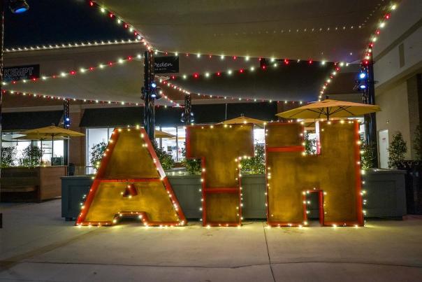 holiday lights ATH sign beechwood