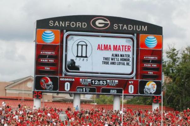 Sanford Stadium Scoreboard Alma Mater